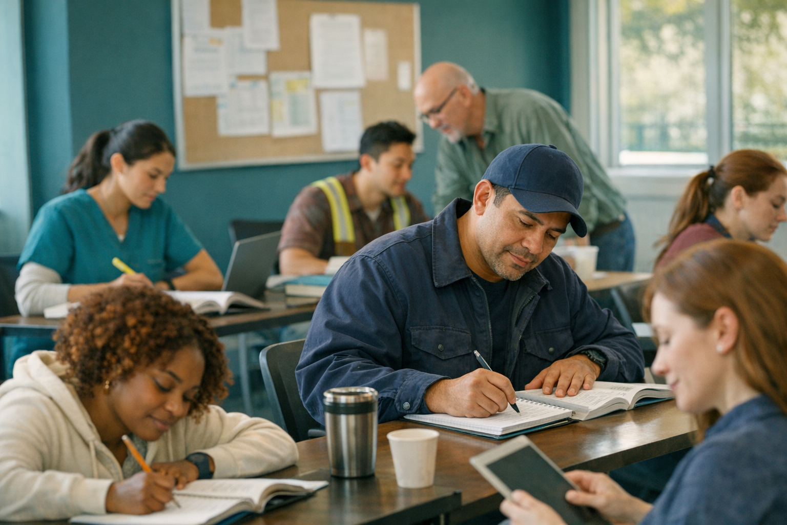 Ohio adult learner planning GED study sessions around a changing work schedule